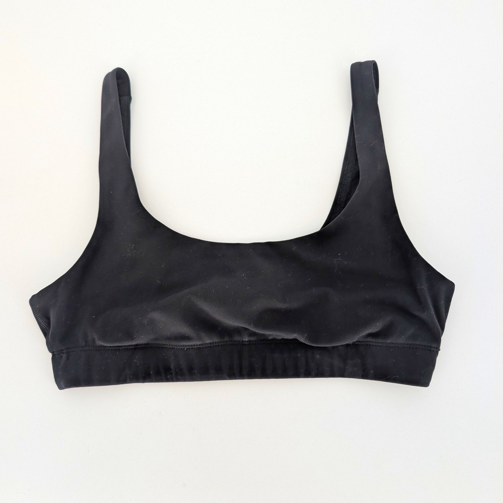 Vuori Daily Bra‎ Women XS Black Scoop Neck Sport Activewear Yoga Athleisure Gym
